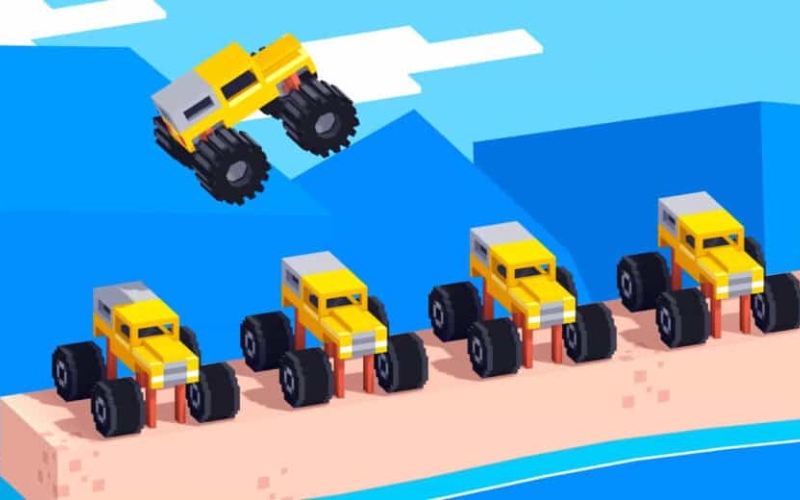 A screenshot of a popular game like Drive Mad or Slope being played.