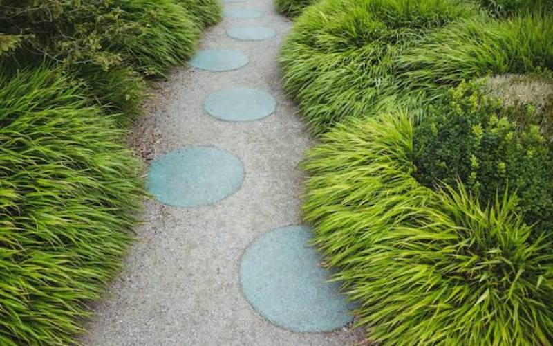 Geometric Grass Pathways