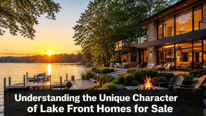 Understanding the Unique Character of Lake Front Homes for Sale 