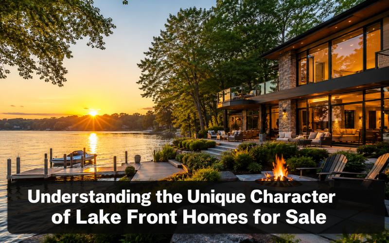 Understanding the Unique Character of Lake Front Homes for Sale 